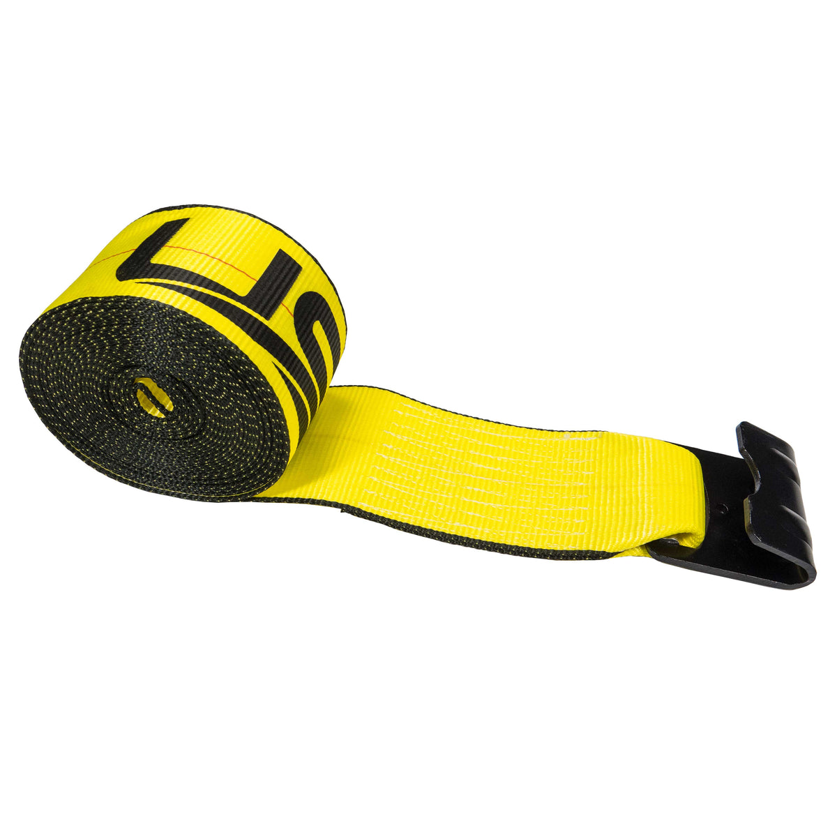 Winch Strap w/Flat Hook 4"X30' Yellow