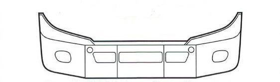 Corner Bumper- WITH FOG LIGHT RH Corner Bumper Outer with Holes, Black, 2018+, Freightliner New Cascadia