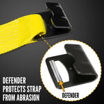 Winch Strap w/Flat Hook 4"X30' Yellow - View 2