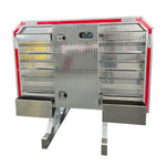 Headache Rack for Semi Truck with Center Mini Vault, 2 Chain Racks & 2 Half Trays - View 1
