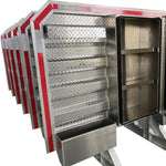 Headache Rack for Semi Truck with Center Mini Vault, 2 Chain Racks & 2 Half Trays - View 2
