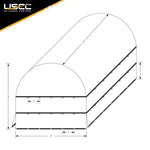 Coil Tarp - 6'x6'x6' - 18 oz. Black Tarp - View 3