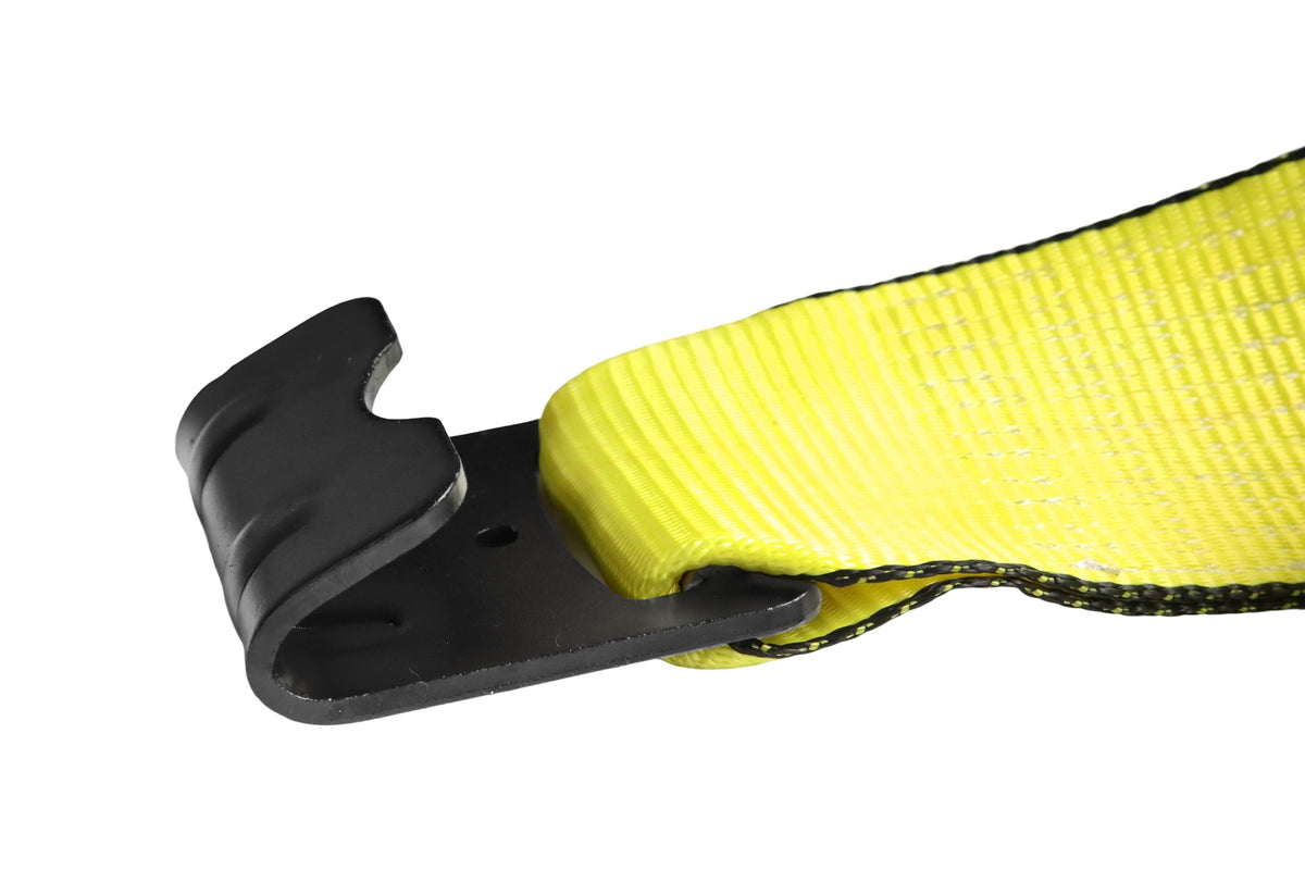 Winch Straps w/Flat Hook 4"X30' Yellow