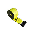 Winch Straps w/Flat Hook 4"X30' Yellow - View 2