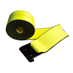 Winch Straps w/Flat Hook 4"X30' Yellow - View 3